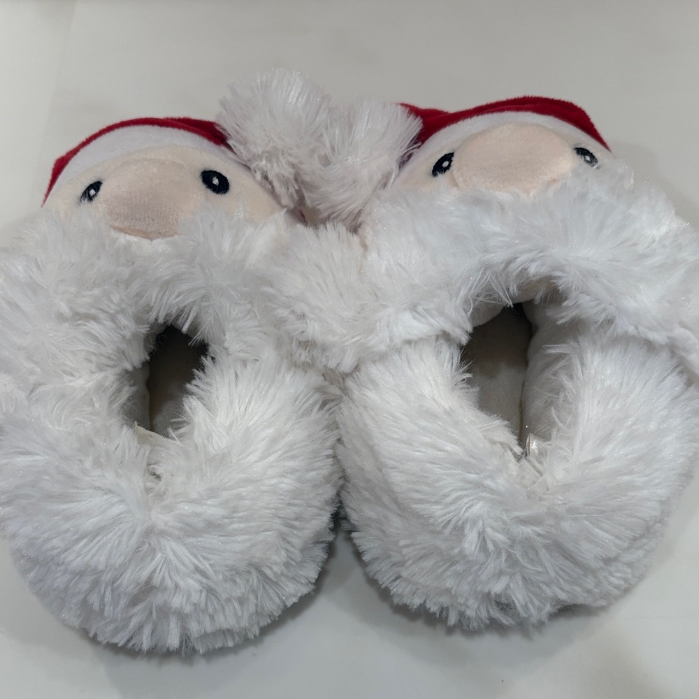 Santa Claus Fuzzy Slippers-5/6 Toddler.